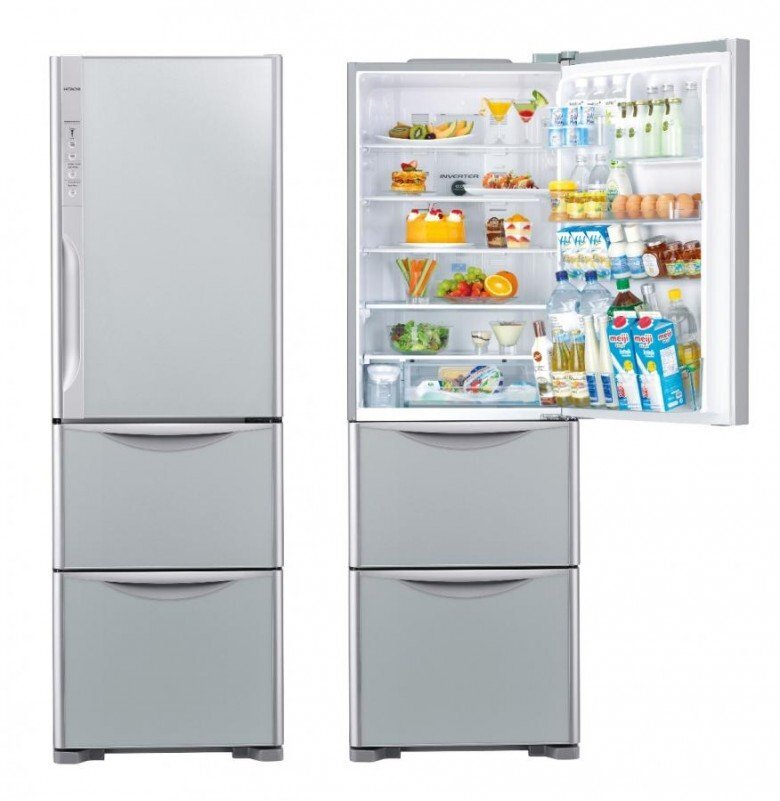 Một đại diện điển hình về cách bố trí của tủ lạnh 3 cửa Hitachi