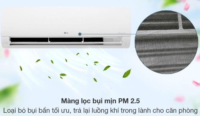 Điều hòa 24000BTU LG V24WIN bảo vệ gia đình nhờ lọc bụi hiện đại