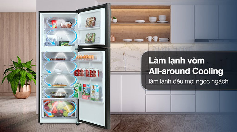 Tủ lạnh Samsung RT29K503JB1/SV làm lạnh nhanh, tiết kiệm điện năng với All-around Cooling