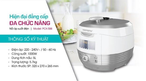 Nồi áp suất Korihome PCK-588 1000 lít