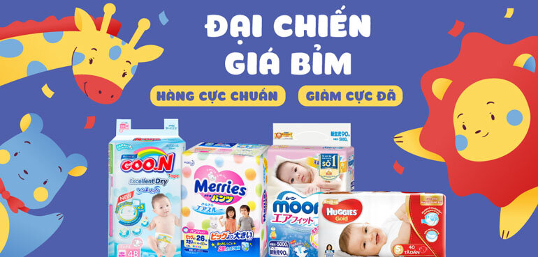 khuyến mãi bỉm