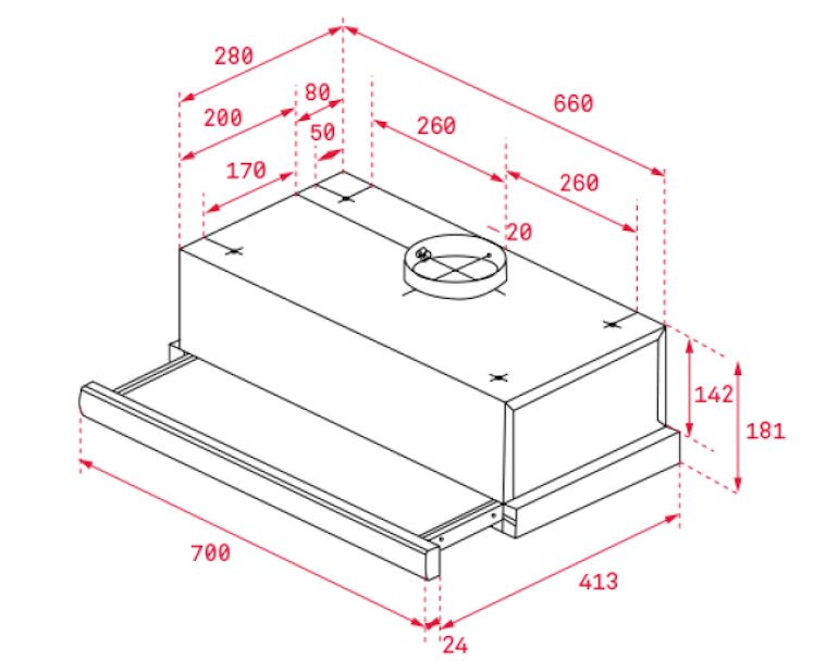 Máy hút mùi 70cm Teka tl 7420 được trang bị 2 động cơ mạnh mẽ, đảm bảo chức năng hút mùi, khử mùi một cách hiệu quả.