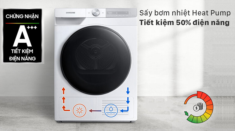 máy sấy quần áo Samsung Heatpump