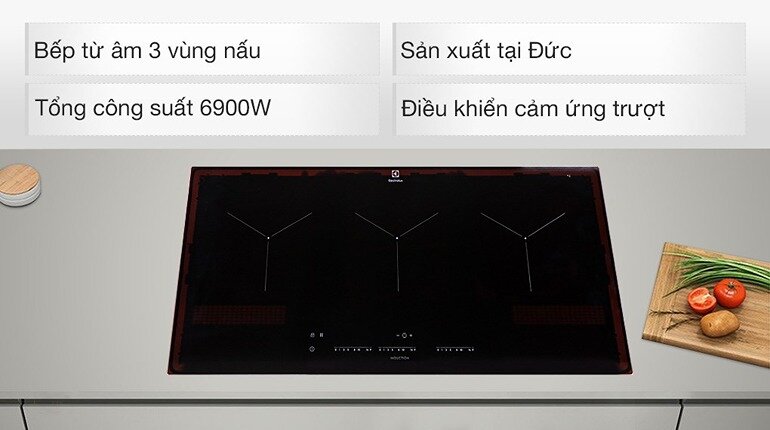 Bếp từ 3 vùng nấu