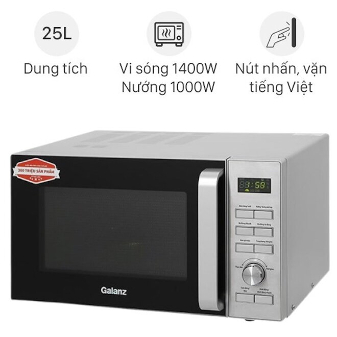 Lò vi sóng hiện đại Galanz D90D25ETL-ZWA có chức năng khóa an toàn