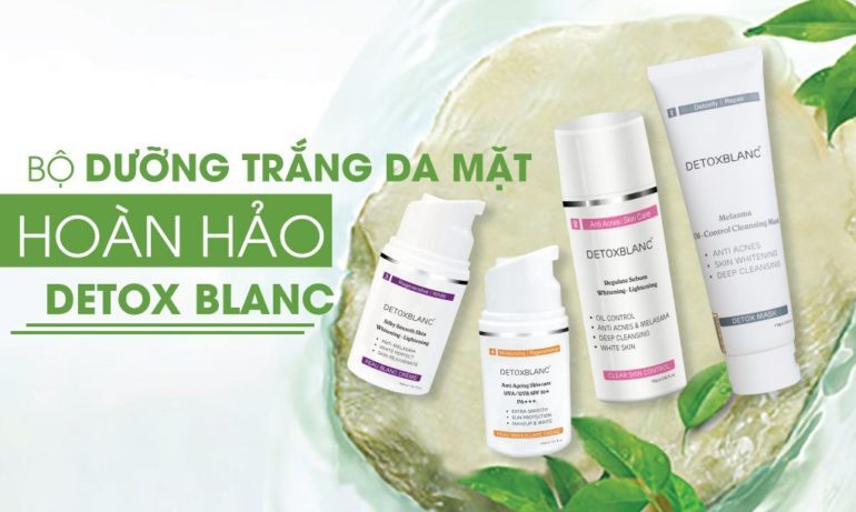 Bộ dưỡng trắng da mặt hoàn hảo chuẩn nước pháp Detox BlanC