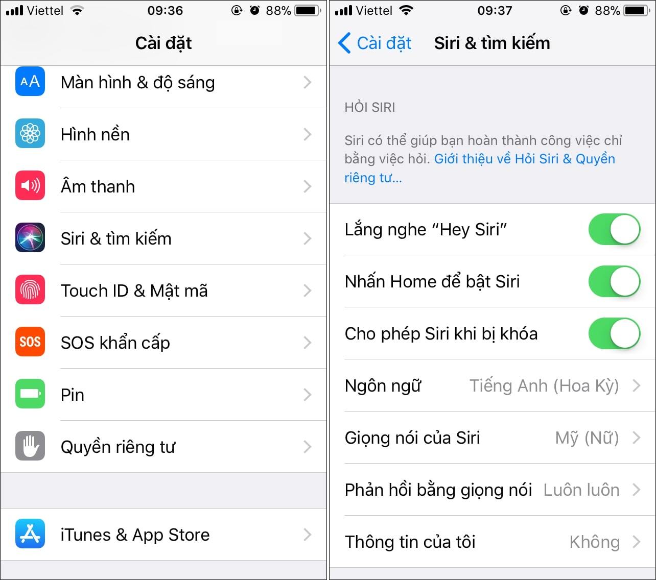 Tắt Siri trên iOS 11