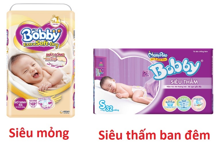 Tã dán Bobby có 2 loại sử dụng ban ngày và ban đêm