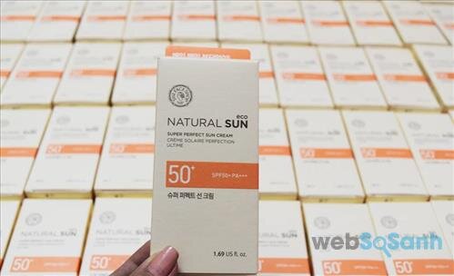 Kem chống nắng The Face Shop Nature Sun Eco Super Perfect Suncream