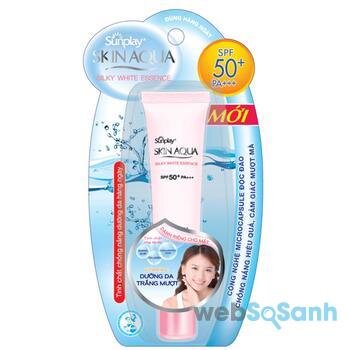 kem chống nắng Sunplay Skin Aqua Silky White Essence SPF50 PA+++