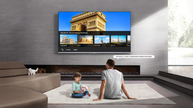 Điều khiển bằng giọng nói trên QLED Tivi 4k TCL 65C815 65 inch