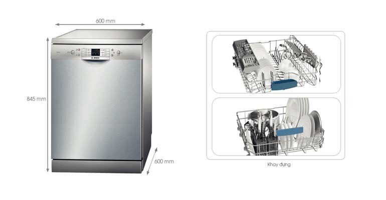Giá máy rửa bát SMS63L08EA phải chăng và hợp lý Máy rửa bát Bosch SMS63L08EA