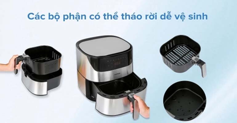 Hướng dẫn sử dụng và vệ sinh Hafele AF-T5A đúng cách Nồi chiên không dầu Hafele AF-T5A