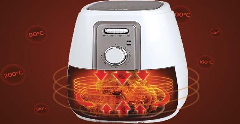 Sunhouse SHD4023W ứng dụng công nghệ chiên chân không nên không cần sử dụng dầu trong quá trình sử dụng nồi chiên không dầu Sunhouse SHD4023W