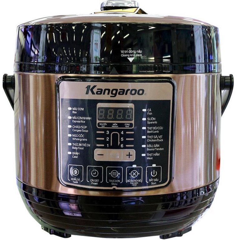 Nồi áp suất điện tử Kangaroo KG5P1 đến từ thương hiệu Kangaroo – Việt Nam, sản xuất tại Trung Quốc.