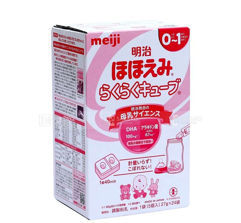 Sữa Meiji thanh cho trẻ sơ sinh cách pha