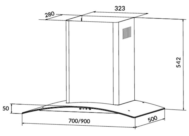 Máy hút mùi Eurosun EH-90K35 thiết kế hiện đại, hút mùi hiệu quả mà giá chỉ hơn 6 triệu đồng