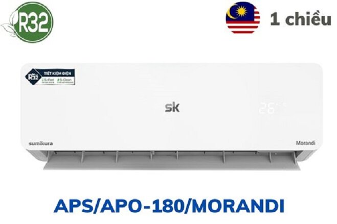 Điều hòa Sumikura 1800BTU APS/APO-180.Morandi gas R-32