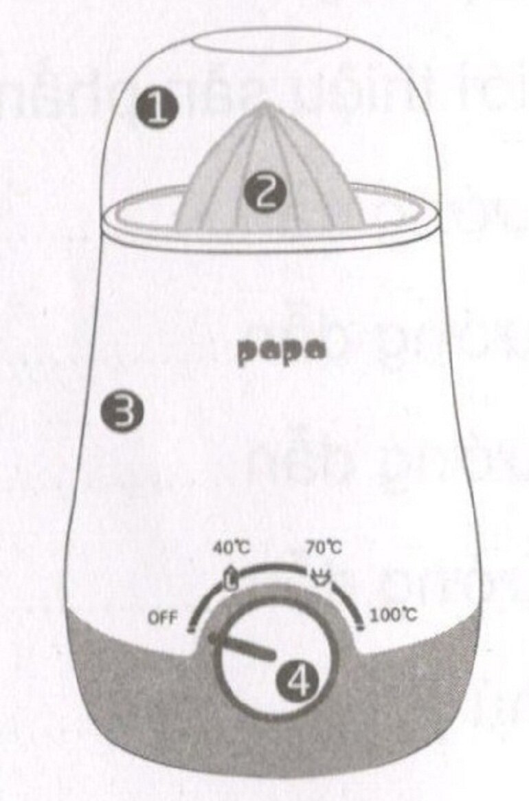 Máy tiệt trùng bình sữa Papa