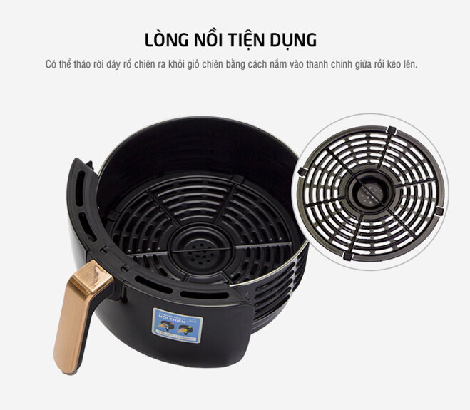 Nồi chiên không dùng tới dầu dễ dàng sử dụng cho người tiêu dùng