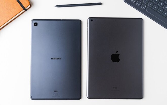 so sánh samsung galaxy tab s6 lite với ipad 7