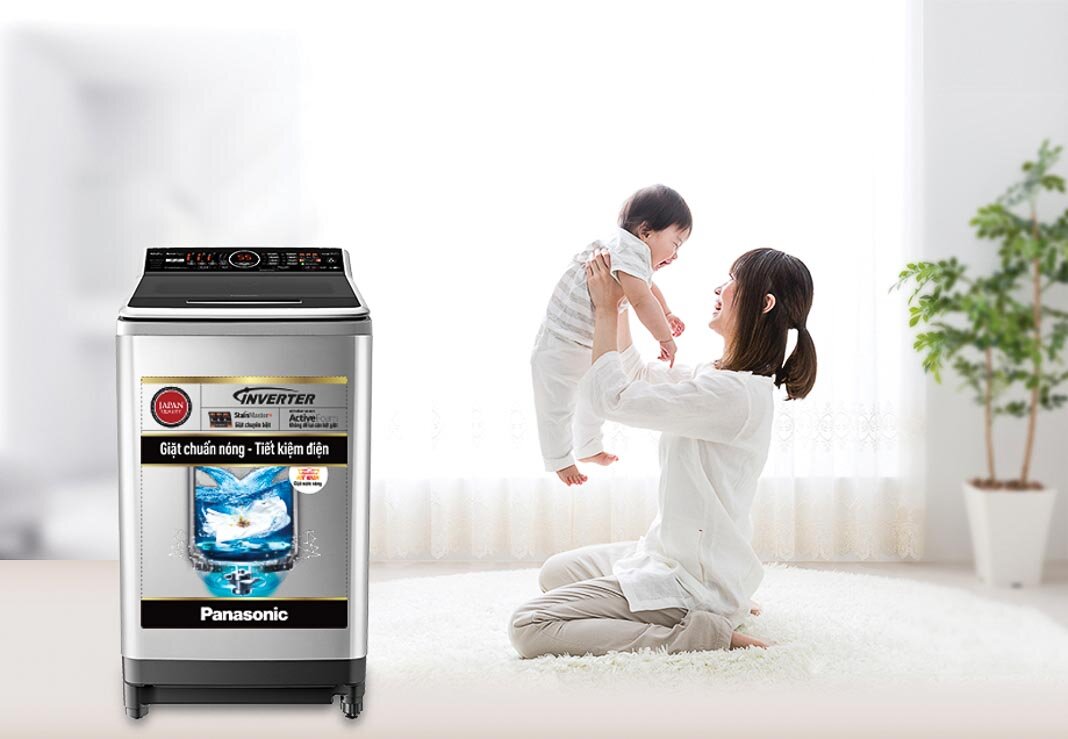 Tìm hiểu công nghệ giặt nước nóng StainMaster+ của máy giặt Panasonic NA-V105FX2BV