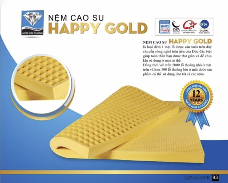 Nệm cao su HappyGold Kim Cương có tốt không ? Có nên mua về sử dụng không ?