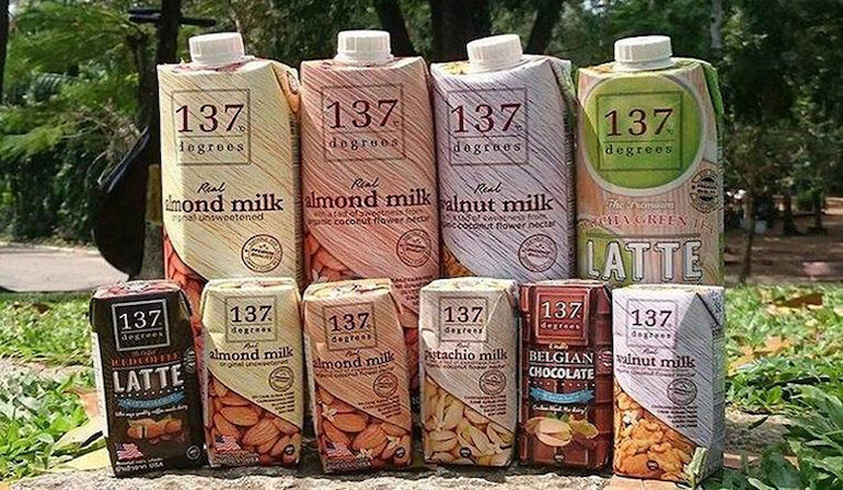 Sữa hạt hạnh nhân 137 Degrees có hàm lượng hạt trong sữa hạt cao