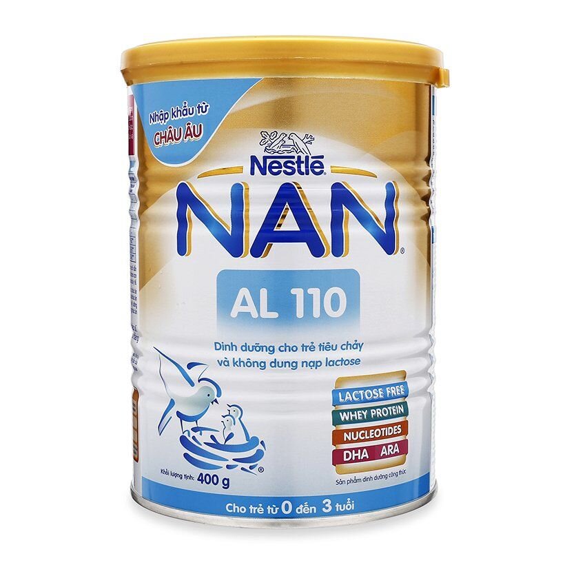 Sữa bột Nestlé NAN AL 110 là sản phẩm phù hợp với các bé tiêu chảy 