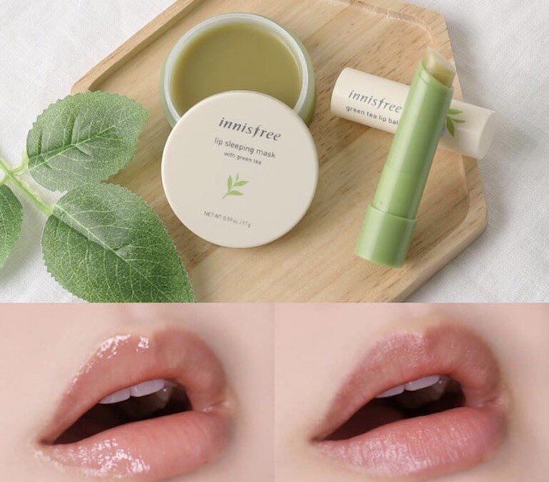 Mặt nạ ngủ môi Innisfree trà xanh