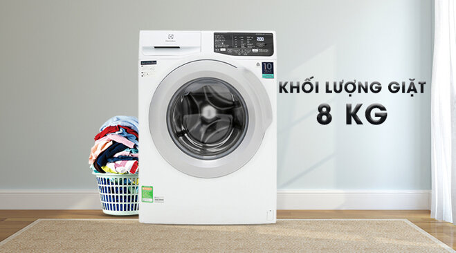 máy giặt 8kg lồng ngang electrolux EWF8025CQWA 