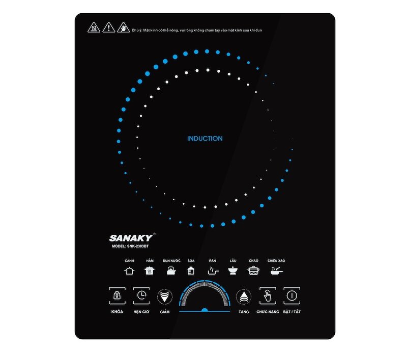Bếp từ đơn Sanaky SNK-2303BT nhỏ gọn, linh hoạt và tiện lợi
