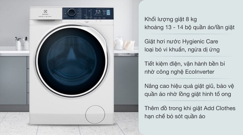 Máy giặt cửa ngang 8kg Electrolux UltimateCare 500 EWF8024P5WB