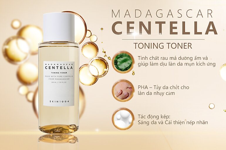 Nước hoa hồng rau má Skin1004 Madagascar Centella Toning Toner