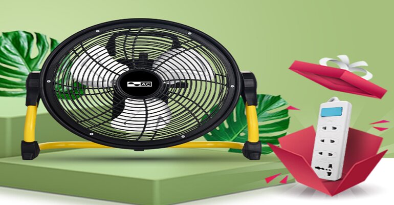 Quạt sạc AC ARF01D113 ít gây tiếng ồn trong thời gian hoạt động quạt tích điện AC ARF01D113