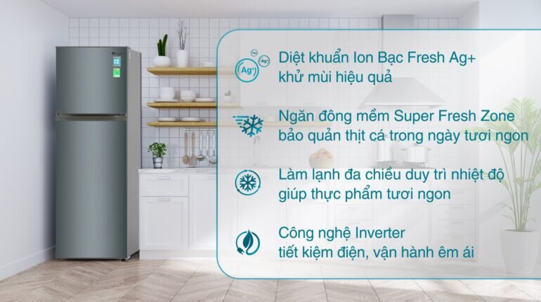 Tủ lạnh Casper Inverter 258 lít RT-270VD - Giá tham khảo: 8 triệu vnd