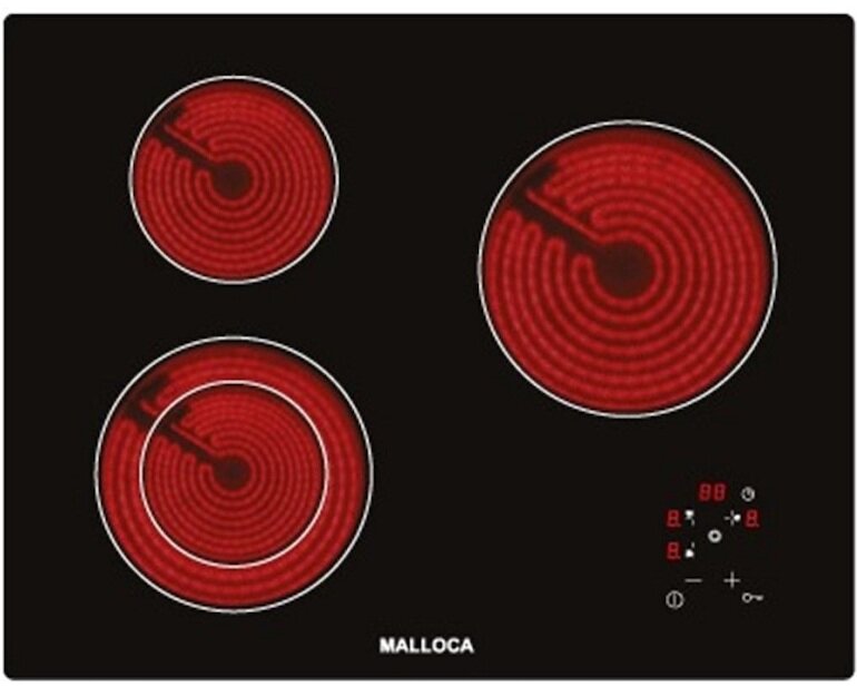 Bếp hồng ngoại 3 vùng nấu Malloca MH-03R 