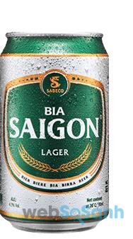 Giá bia Sài Gòn xanh lon Larger