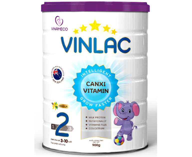 Sữa Vinlac 2 - sản phẩm dinh dưỡng cho bé từ 3 - 10 tuổi