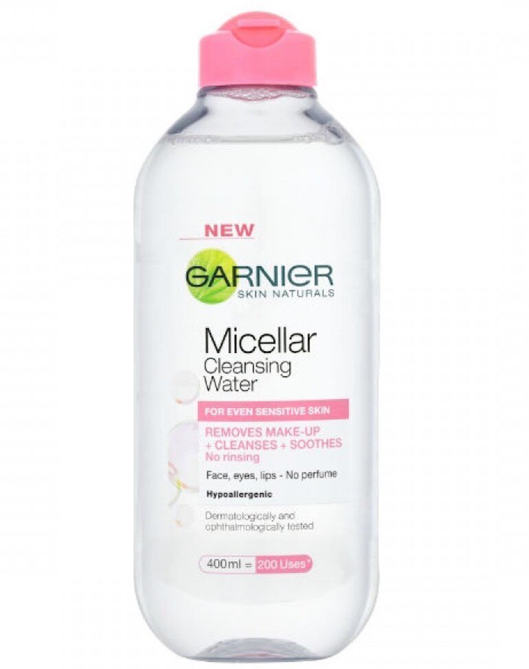 Nước tẩy trang Garnier Micellar Cleansing Water (Hồng)