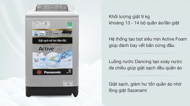 Máy giặt Panasonic 9 kg NA-F90A4GRV