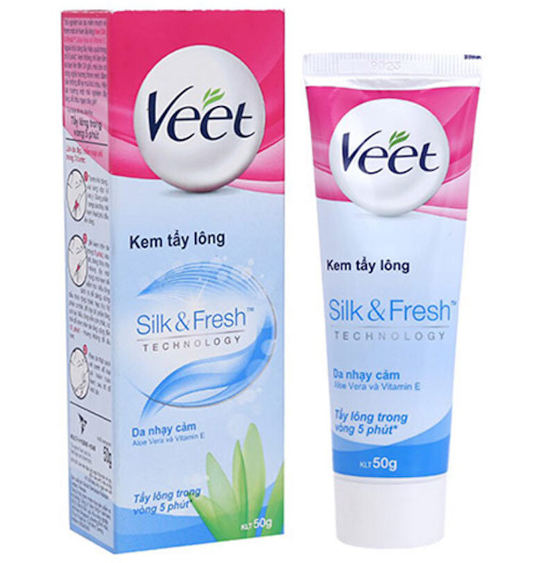 Kem tẩy lông vùng kín Veet Hair Removal Silk & Fresh dành cho da nhạy cảm
