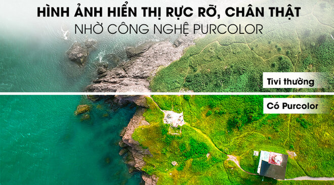 Màu sắc rực rỡ, tự nhiên nhờ công nghệ Purcolor 