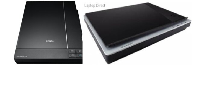 Scan HP Scanjet 200 Flatbed L2734A vs Scan Epson PER V33 (bên trái).