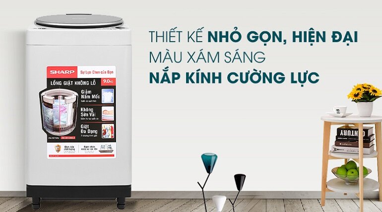 Máy giặt Sharp lồng đứng 9 kg ES-W90PV có tốt không