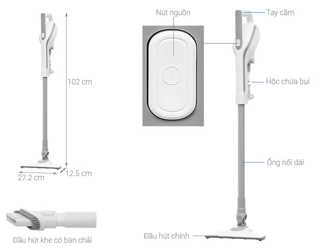 Máy hút bụi Perfect SV11 thiết kế thông minh, đa năng