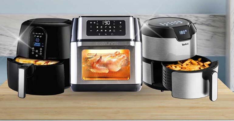 Phân loại nồi chiên không dầu với điều khiển cơ và điện tử Phân loại nồi chiên không dầu
