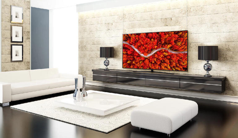 Thiết kế thẩm mỹ nâng tầm không gian nội thất với Smart Tivi LG 4K 50 inch 50UP8100PTB ThinQ AI