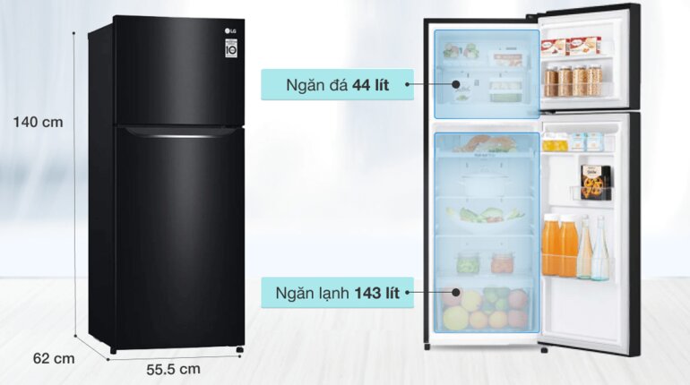 Tủ lạnh LG Inverter 187 lít GN-L205WB - Giá tham khảo: 5.500.000đ