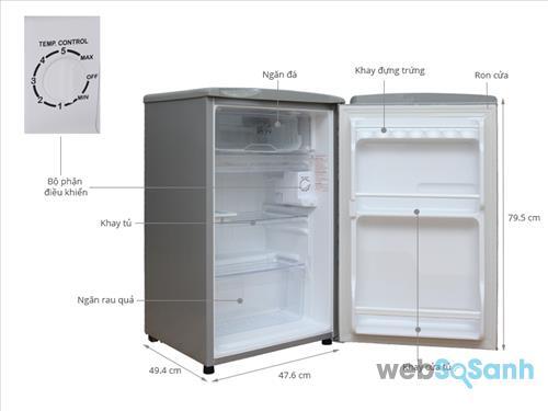 tủ lạnh sanyo mini 90l